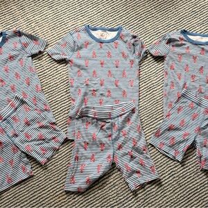 Crewcuts Blue and Red Lobster Pajama Set